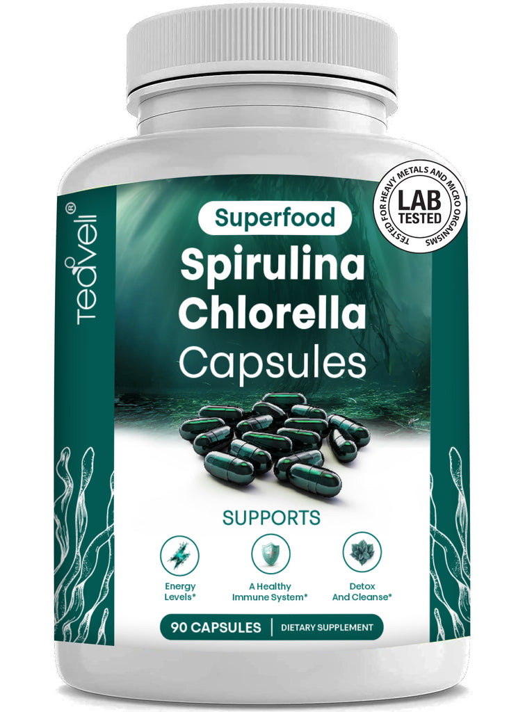 Organic Blue Spirulina Powder - 100% Pure Superfood from Blue-Green Algae, Natural Food Coloring for Smoothies & Protein Drinks - Non GMO, Gluten-Free