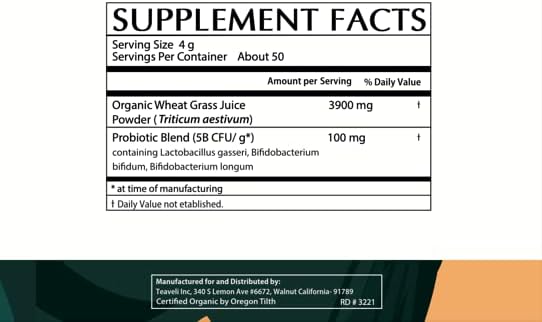 USDA Certified Organic Wheatgrass Juice Powder- Utah Grown Wheatgrass Powder Extract