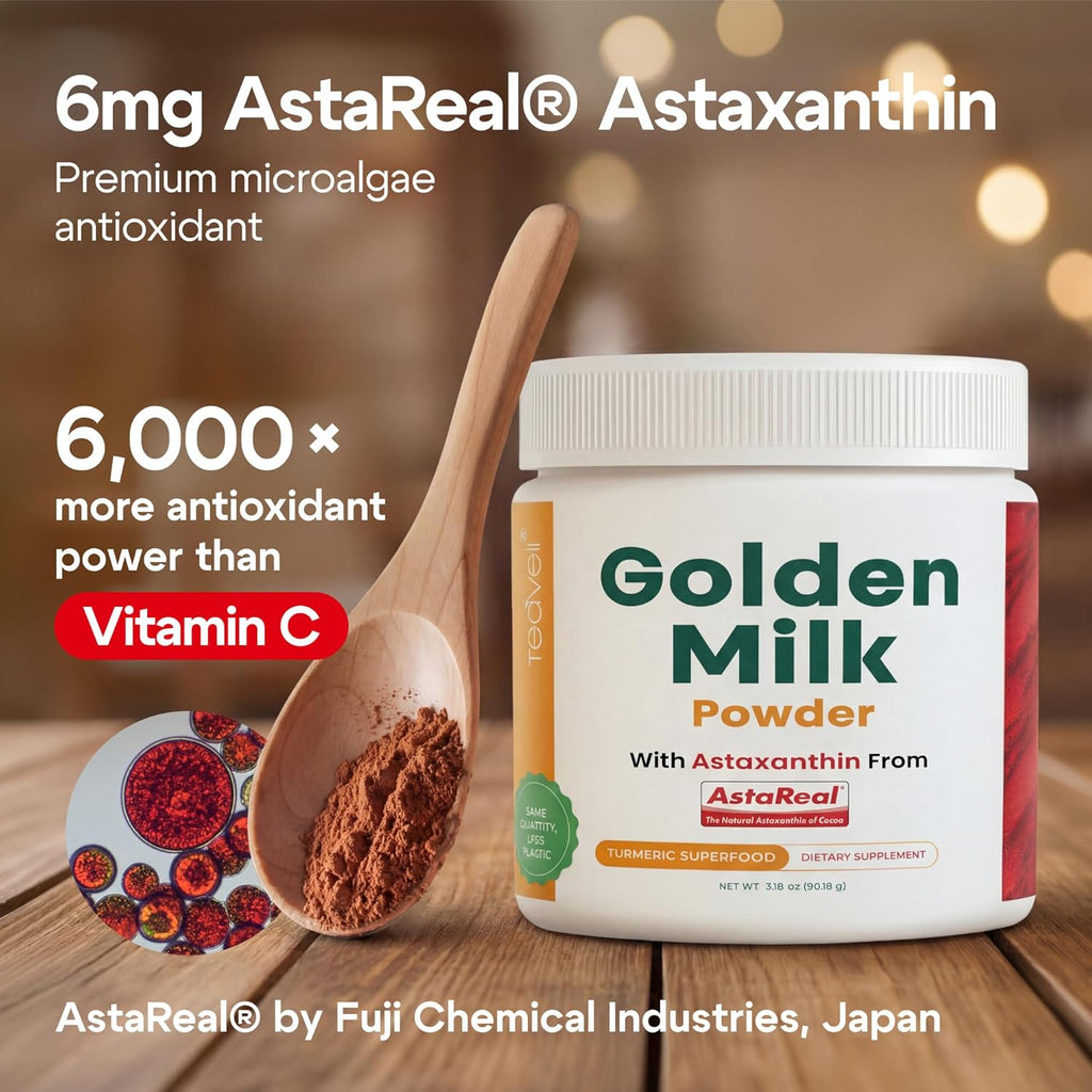 Teaveli® | Golden Milk Powder with Astaxanthin – Teaveli