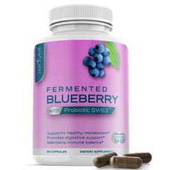 Fermented Blueberry Powder Supplement - 60 Capsules