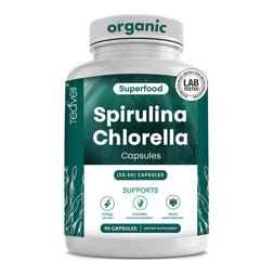 Organic Spirulina Chlorella - 90 Capsules