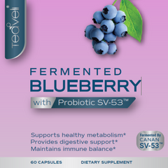 Fermented Blueberry Powder Supplement - 60 Capsules