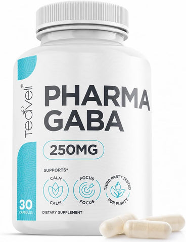 Pharma GABA – Suplemento de GABA fermentado – 60 unidades | 250 mg por porción