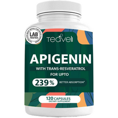 Apigenin Supplement with Resveratrol for Superior Bioavailability